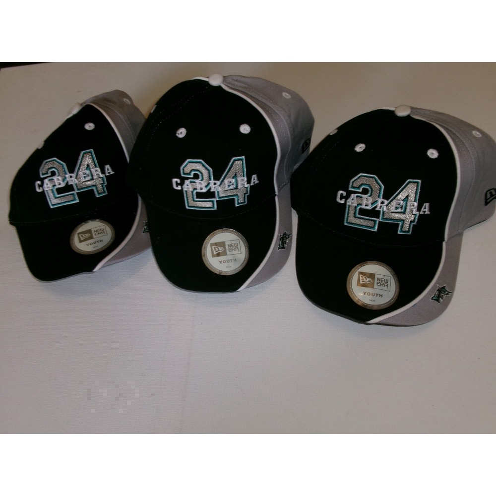 3PC LOT CABRERA FLORIDA MARLINS  Y2K 00S HAT CAP VINTAGE N1